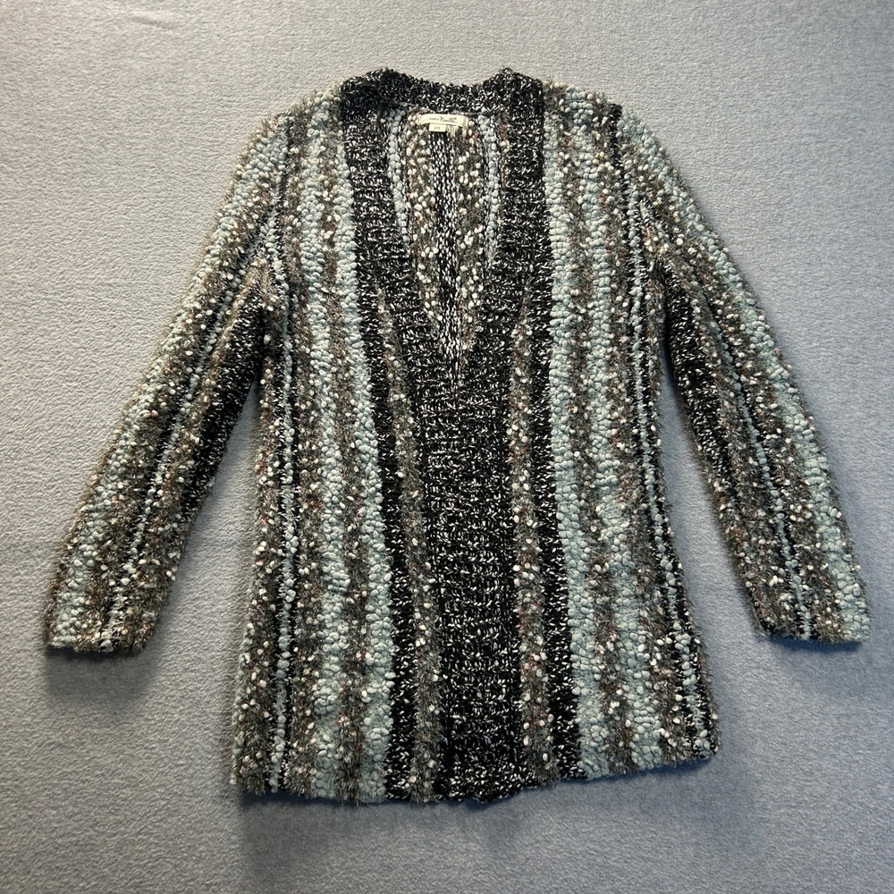 Simply Noelle Textured Chunky Knit Cardigan Womens S/M Open Front Boho Layering